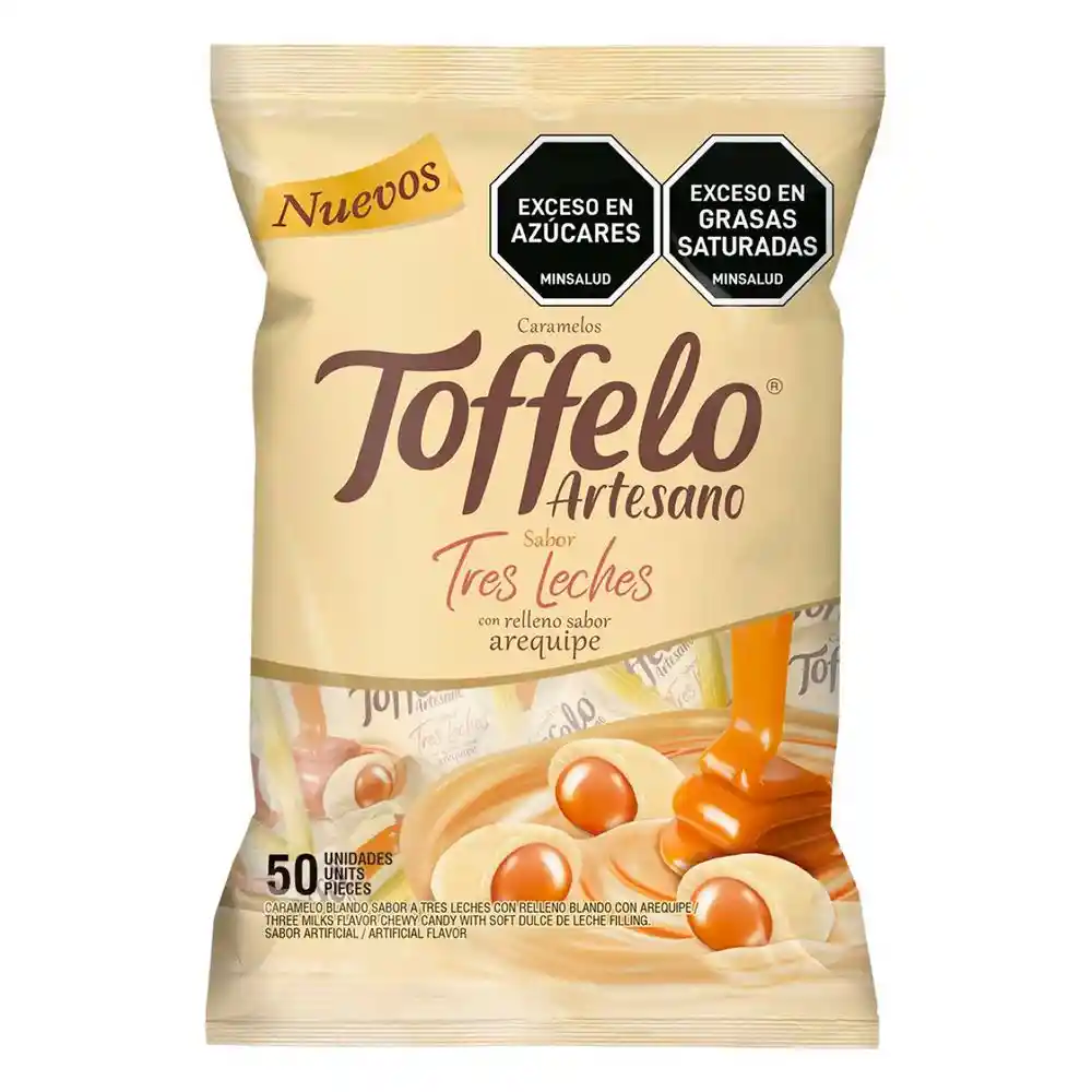 Caramelo Toffelo Blando Tres Leche Relleno Areq (250 Gr)