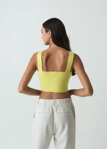 Blusa Manga Sisa Tejido Mujer Verde Tilo Medio S 082G080 Naf Naf