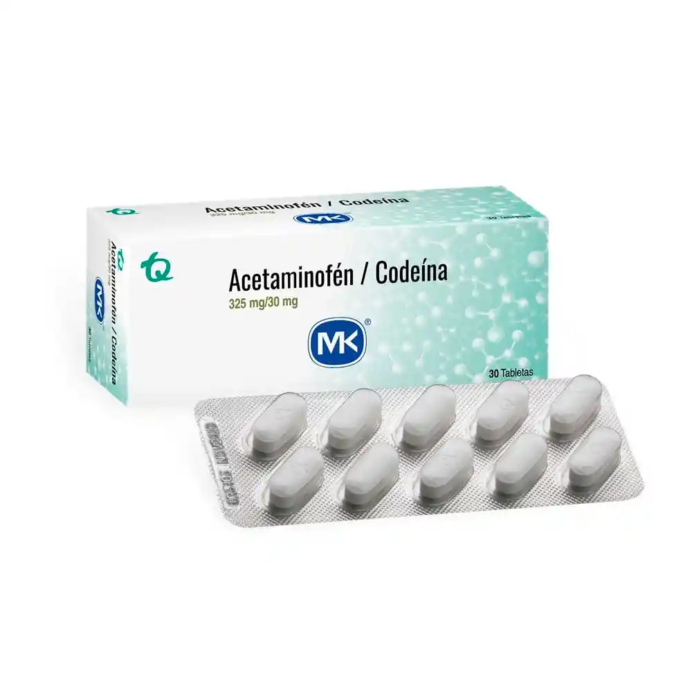 Mk Acetaminofen/Codeina Tabletas (325 mg/30 mg)