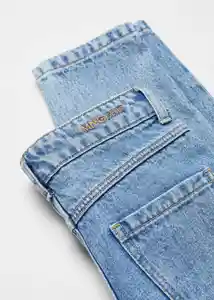 Jean Mom Tejano Medio Talla 10 Niña Mango