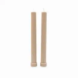 Set Velas Acanalada Beige 27 cm Ambiente Gourmet