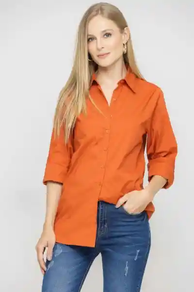 Camisa New Boyfriend Color Cobre Talla XS Ragged