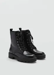 Botines Mountain Negro Talla 38 Mujer Mango