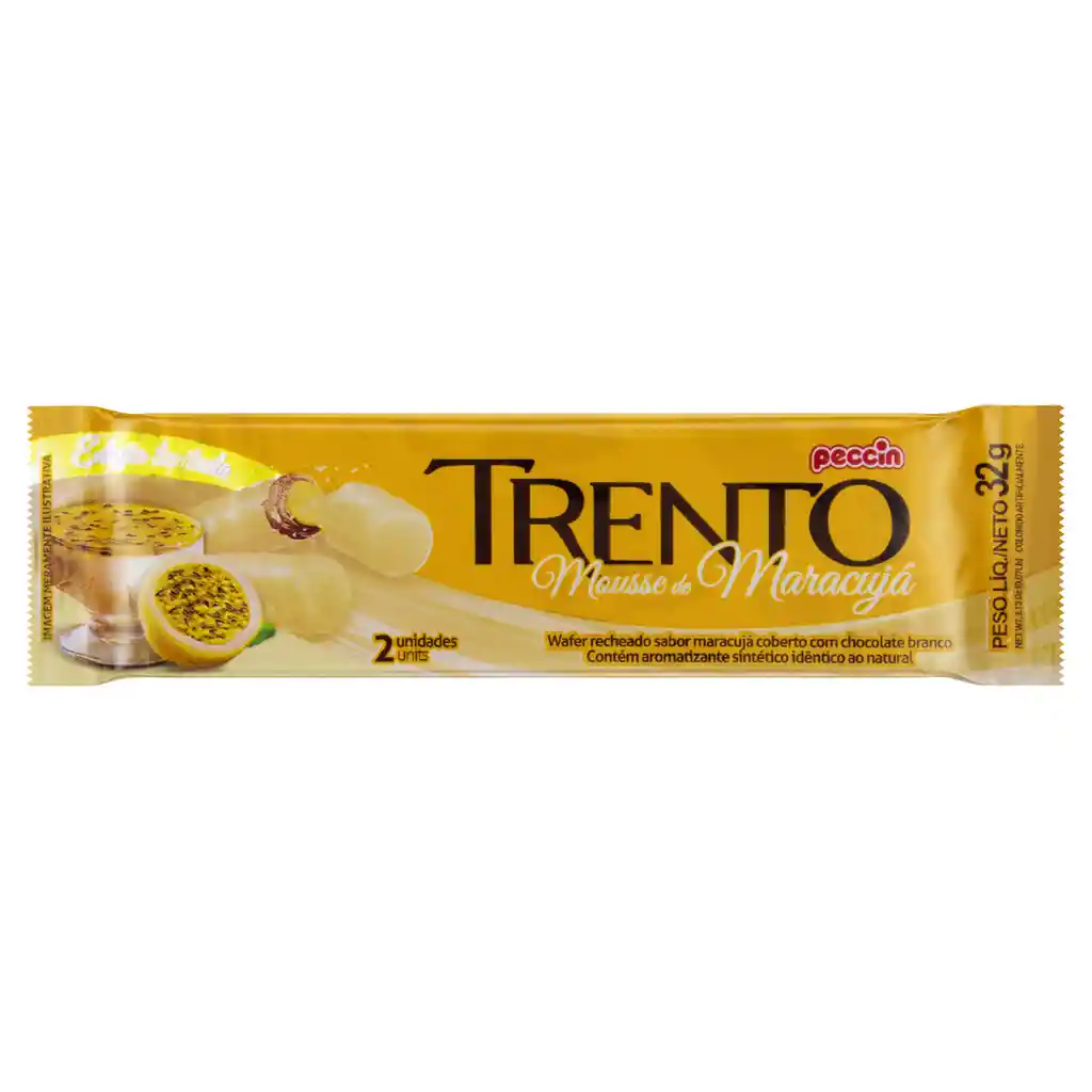 Trento Galletas Wafer Sabor a Mousse de Maracuyá