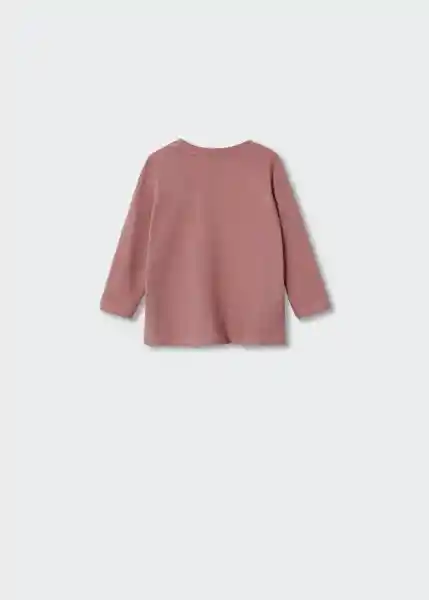 Camiseta Fur Rosa Talla 70 Niñas Mango