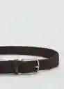 Cinturón Elastic Chocolate Talla 90 Hombre Mango