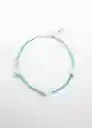 Collar Luz Turquesa Talla 99 Mujer Mango