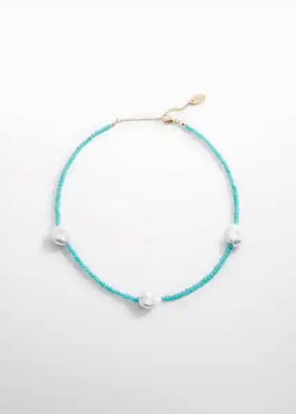 Collar Luz Turquesa Talla 99 Mujer Mango