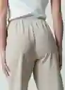 Pantalón Moly Mujer Crudo Pluma Medio Talla M 532G345 Naf Naf