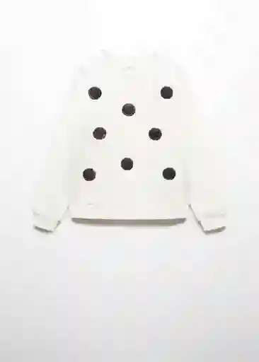 Buzo Sudadera Topito Offwhite Talla 12 Niñas Mango
