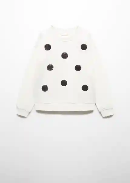 Buzo Sudadera Topito Offwhite Talla 12 Niñas Mango
