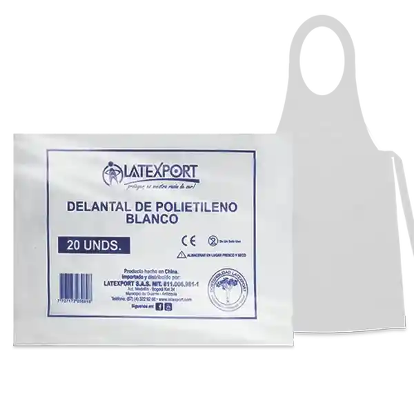 Latexport Delantal Polietileno Blanco