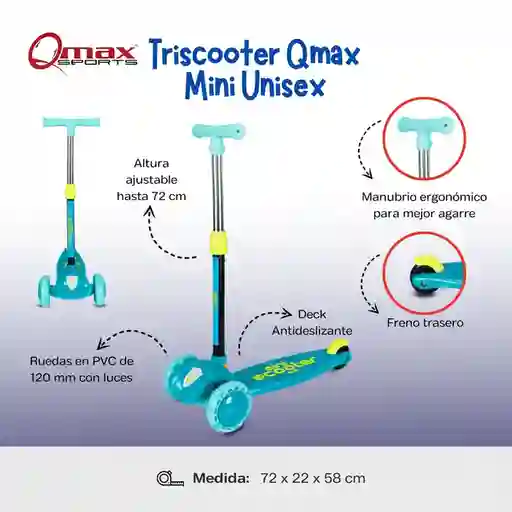 Qmax Sports Scooter Tri Mini Unisex