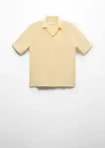 Camisa Piscina Amarillo Talla M Hombre Mango