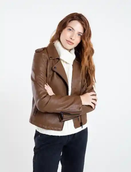 Chaqueta Perissa Mujer Café Bisonte Medio Talla S Naf Naf