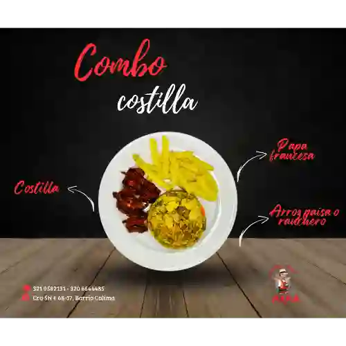 Combo Costilla en BBQ