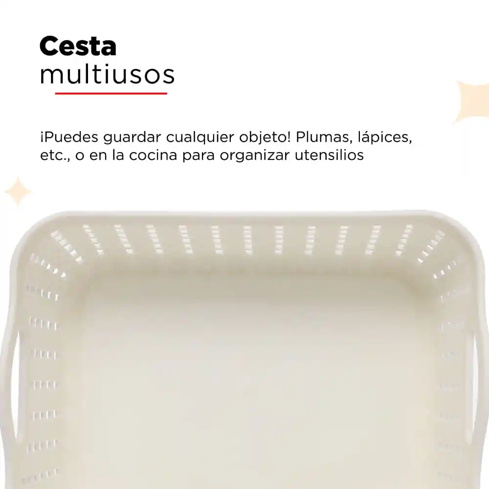 Miniso Organizador de Plástico Blanco S