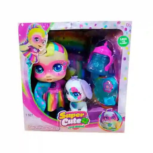 Rainbow Party Muñeca Super Cute Personajes Regi Gabi