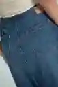 Falda Denim Midi Cierre Color Azul Oscuro Talla 6 Ragged