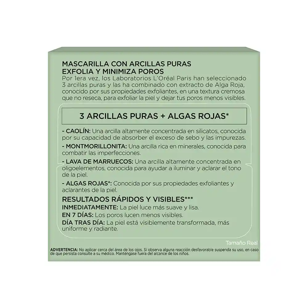 Loreal Paris Mascarilla Exfoliante Arcillas Puras