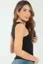 Top Vinyles Color Negro Talla M Ragged