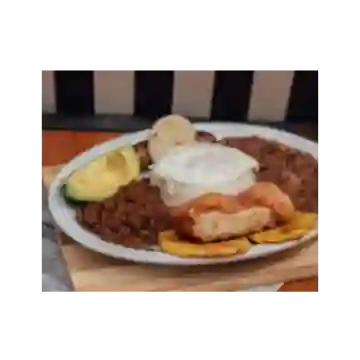 Bandeja Mixta con Carne Molida y Chicharron