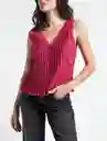  Camisa Layla Rosa Rubor Oscuro Talla L Naf-Naf 