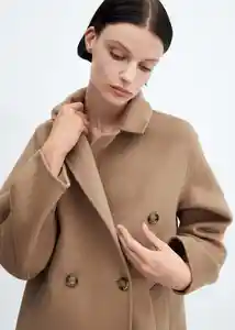 Abrigo Picarol Camel Talla XL Mujer Mango