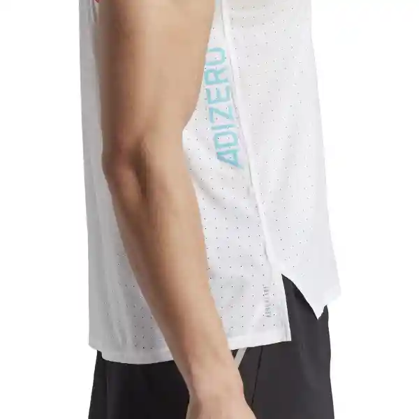 Adidas Camiseta Adizero Snglt Para Hombre Blanco Talla XL