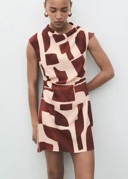 Vestido Carlota2 Crudo Talla M Mujer Mango