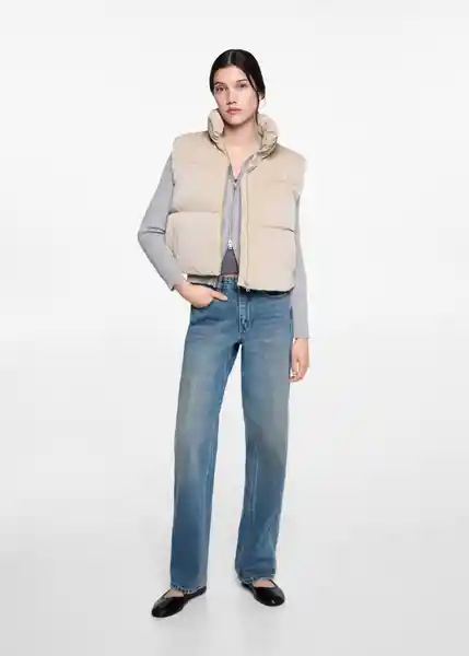 Chaleco Velvetv Beige Talla 23 Teen Niño Mango