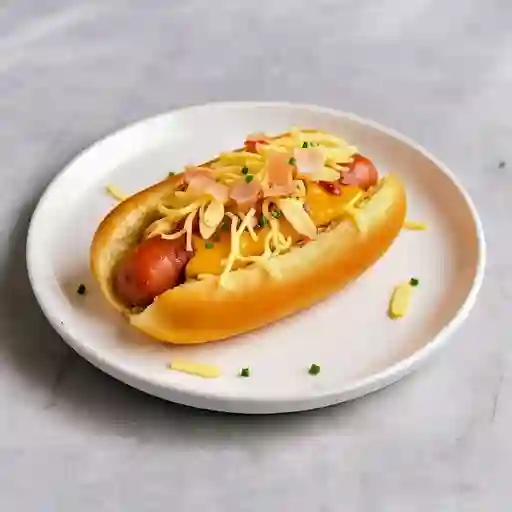 PERRO CON JAMÓN Y QUESO