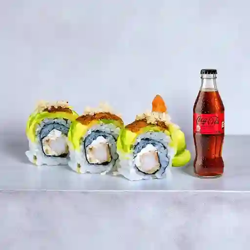 Combo Super Dragon Roll + Coca Cola Sin Azúcar 300ML