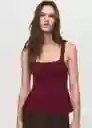 Top Pepito Vino Talla M Mujer Mango
