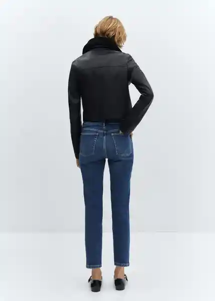 Pantalón Jean Claudia Tejano Oscuro Talla 38 Mujer Mango