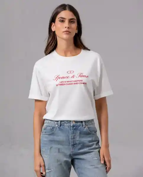 Camiseta Mujer Crudo Lana Claro Talla L 85386 Rifle