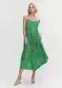 Vestido Gari Verde Talla L Mujer Mango