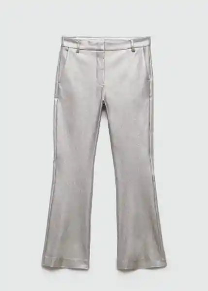 Pantalón Lucio Plata Talla 36 Mujer Mango