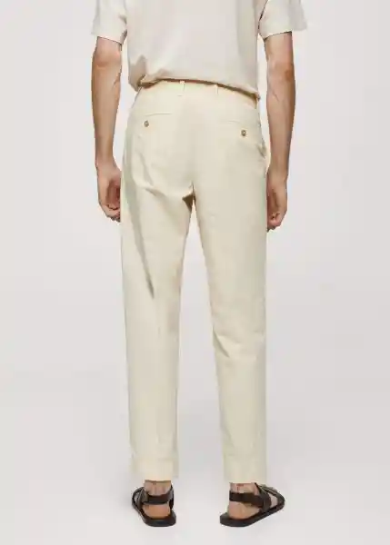 Pantalón Clay Vainilla Talla 40 Hombre Mango