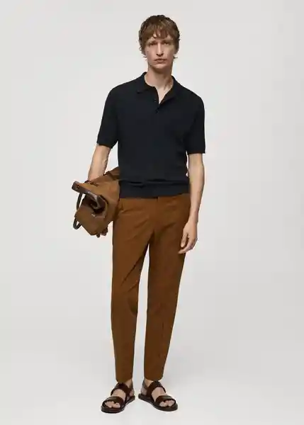 Camiseta Polo Laforja Navy Talla XL Hombre Mango