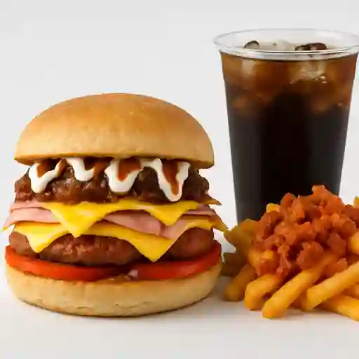 Combina2 Chori Burger Papas y Choripapa y Bebida.
