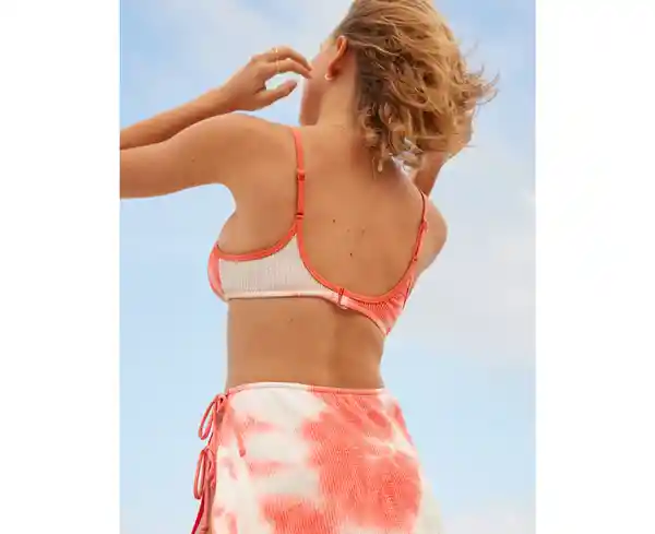 Top Traje de Baño Aerie Naranja Talla SMALL American Eagle