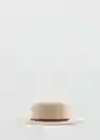 Sombrero Creta Beige Talla 99 Mujer Mango