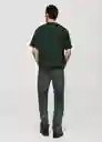 Camiseta Anouk Turquesa Talla S Hombre Mango