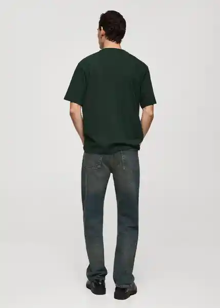 Camiseta Anouk Turquesa Talla S Hombre Mango