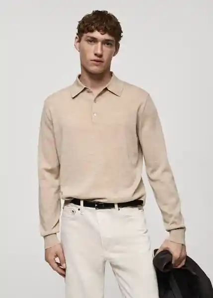 Buzo Jersey Willys Beige Talla M Hombre Mango