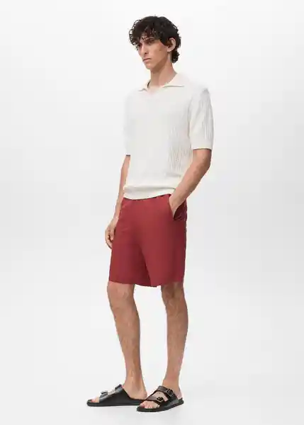 Camiseta Polo Hondarra Offwhite Talla S Hombre Mango