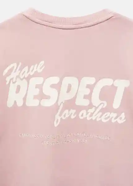 Buzo Sudadera Respect Rosa Pastel Talla 18 Niños Mango