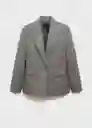 Blazer Americana Norway Gris Talla S Mujer Mango