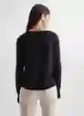 Saco Jersey Spring Negro Talla 21 Mango Girl Mango